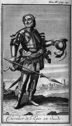 Orders of Knight. Knight of the Sword in Sweden in the 16th century. In History of military orders or knights, of the secure and routine militias of both sex, which have been established up to now. Edition taken from Abbe Giustiniani, R.P.Bonani, M. Her