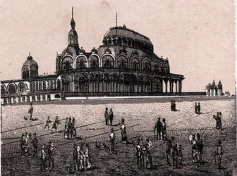 Ostend, Belgium: View of the Kursaal Digue (Casino). in “The World Illustrates 168 Views” Undated (late 19th century)