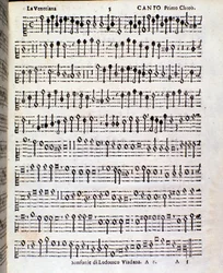 Page of Musical Score of Sinfonie Musicali by Ludovico Viadana