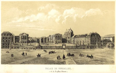 Palace of Versailles seen from the place d