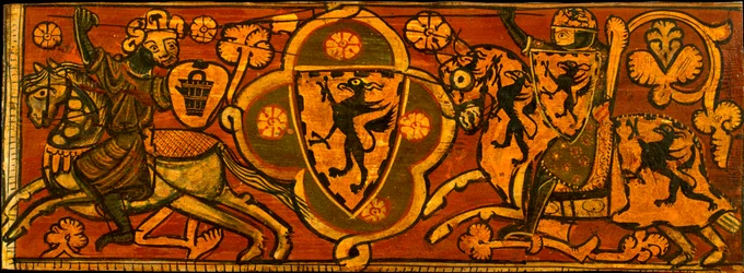 Ceiling Panel with a Fight Between a Christian Knight and a Muslim