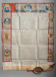 Papal Bull. Pope Paul III, Eucharistic. Parchment. Miniature Painting. 1535