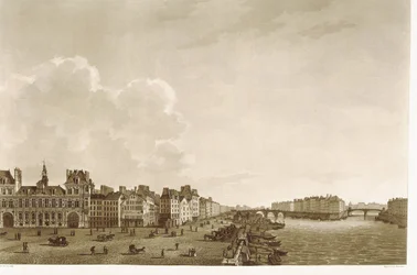 Paris. City Hall and Seine River