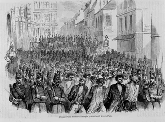 Passing a Column of Prisoner Insurgents Through Paris, Revolution of 1848
