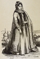 Persia (c19th). Society. Persian woman. Engraving. Private Collection