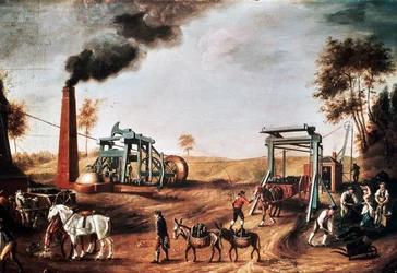 Pit head, ca 1800, painting by an unknown artist