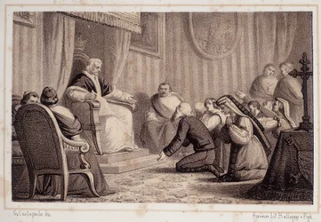 Pius VII (1742 - 1823) revokes the decree ordering the destruction of Sonnino - in Storia d