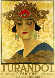 Poster for the Opera Turandot at Teatro alla Scala. 1926