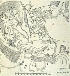 Plan of Troy: Excavation of Heinrich Schliemann