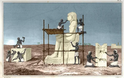 Plate Based on the Work of Rosellini, Italian Traveler Who Accompanied Jean Francois Champollion to Egypt. Engraving from the Book Atlas of Rollin