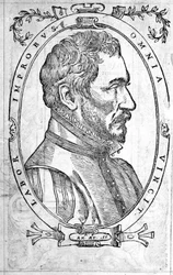 Portrait of Ambroise Pare, French Physician and Surgeon (1509-1590) Engraving of the 16th Century