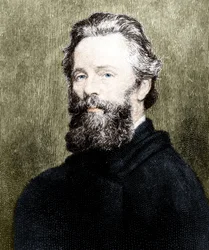 Portrait of Herman Melville, American poet and novelist