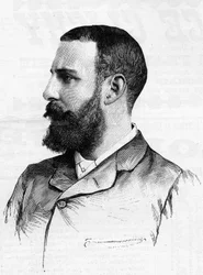 Portrait of American writer Francis Marion Crawford in 1887
