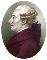 Portrait of Beaumarchais. 19th century engraving