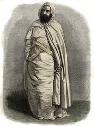 Portrait of Ben Mahi Ed Din Abd El Kader, Emir of Mascara