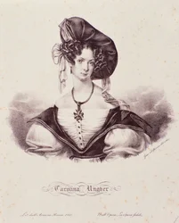 Portrait of Caroline Ungher (Unger) (engraving)