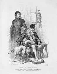 Portrait of Charles IX and Catherine de Medici - in Histoire de France by Guizot