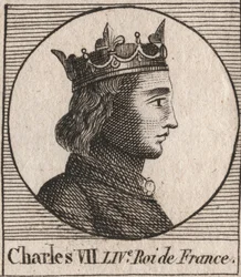 Portrait of Charles VII (1403-1461) King of France - CHARLES VII (1403-1461) King of France