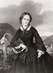 Portrait of Charlotte Bronte (1816 - 1855), poet and novelist