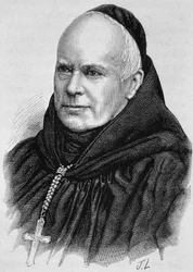 Portrait of Dom Guéranger (1805 - 1875). Engraving in 