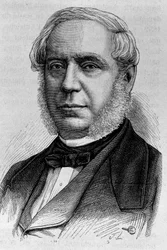 Portrait of Edouard Drouyn de Lhuys. Engraving of the end of the 19th century in 