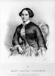 Portrait of Fanny Salvini Donatelli, singer who performed the first Violetta in “La Traviata” by Giuseppe Verdi in 1853