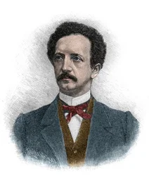 Portrait of Ferdinand Johann Gottlieb Lassalle (1825-1864) a German jurist, philosopher, and socialist political activist - Engraving