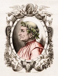 Portrait of Francesco Petrarca (Petrarch) (1304-1374), Italian Poet
