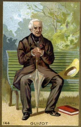 Portrait of François Guizot (1787 - 1874) French politician and historian. Chromolithography of the 19th century