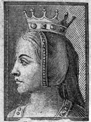 Portrait of Gerberge of Saxony, Queen of France, Wife of Louis IV of Outremer