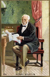 Portrait of Henri Martin. 19th century chromolithography