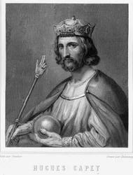 Portrait of Hugues I Capet (v. 941 - 996), Duke of France and then King of France - in 