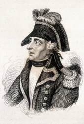 Portrait of Jacques Francois Coquille, dit Dugommier, French general. Engraving 19th century