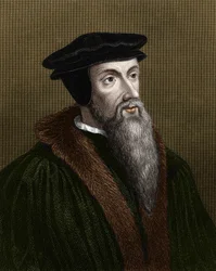 Portrait of Jean Calvin (1509-1564), French religious reformer and writer.