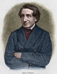 Portrait of Johann Joseph Ignaz von Dollinger (1799 - 1890), German priest and professor of ecclesiastic history. Engraving of the 19th century