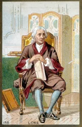 Portrait of John Locke (1632-1704), English philosopher. 19th century chromolithography