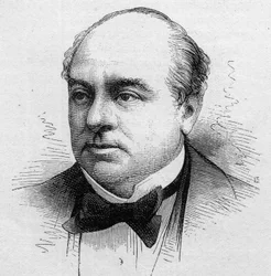 Portrait of Leopold Barre, French comedian, member of the Comedie Francaise from 1858 to 1888. Engraving in Le Monde Illustré n°1168 of 16 August 1879.