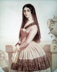 Portrait of Lola Montes (or Maria Dolores Gilbert), favorite by Louis I de Baviere