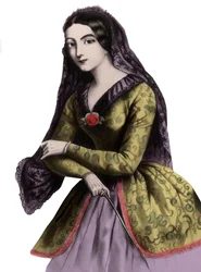 Portrait of Lola Montez, exotic dancer and courtesan