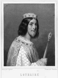 Portrait of Lothaire (941 - 986), King of the Francs - in 