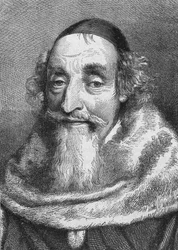 Portrait of Mathieu Molé (1584 to 1656). Son of Edouard Molé, he was first president of the Parlement of Paris (1641).