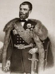 Portrait of Mihailo Obrenovic III Prince of Serbia (1823-1868)