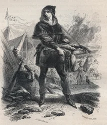 Portrait of Nicolaas Zannekin (? -1328), Flemish peasant and leader of the Peasant Revolt in Flanders (1325-1328) - Nicolaas Zannekin, also Nicolas Zanekin or Zannequin, tribune and Flemish adventurer, leader of the peasant revolt against the Count of