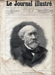 Portrait of Octave Feuillet (1821-1890), French Novelist, Playwright, and Academician (engraving in 