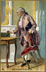 Portrait of Pierre Augustin Caron de Beaumarchais, French writer and playwright