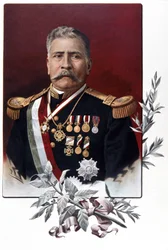 Portrait of Porfirio Diaz, Mexican general and statesman
