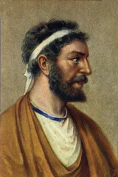 Portrait of Pythagoras, Greek Philosopher, Mathematician and Scientist
