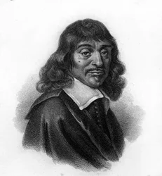 Portrait of René Descartes, engraving of the 19th century