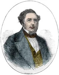 Portrait of Robert Stephenson, English mechanical and civil engineer (1803-1859)