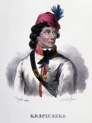 Portrait of Thaddeus Kosciuszko, Polish soldier (1746-1817) (engraving of the 19th century)